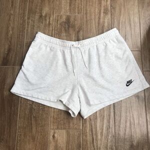 White Nike Shorts with drawstring